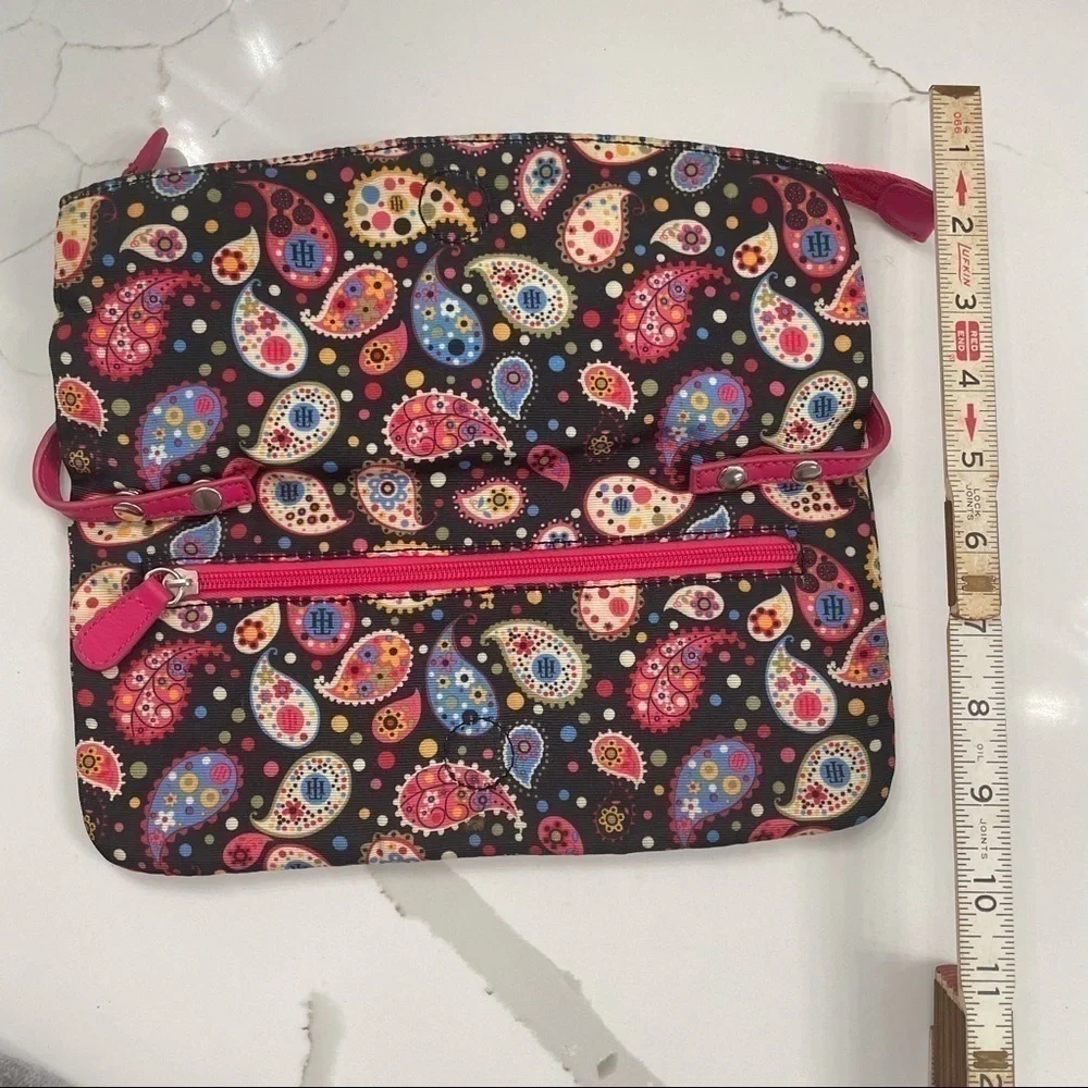 Tommy Hilfiger Convertible Clutch Colorful Removable Handle Zip Pockets Pink‍